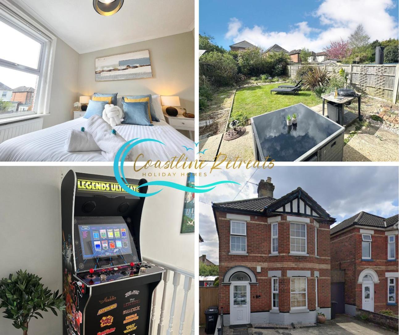 The Capstone Retreat - Beautiful Detached Family Home By Coastline Retreats, Arcade Machine, Parking, Bbq Bournemouth Kültér fotó